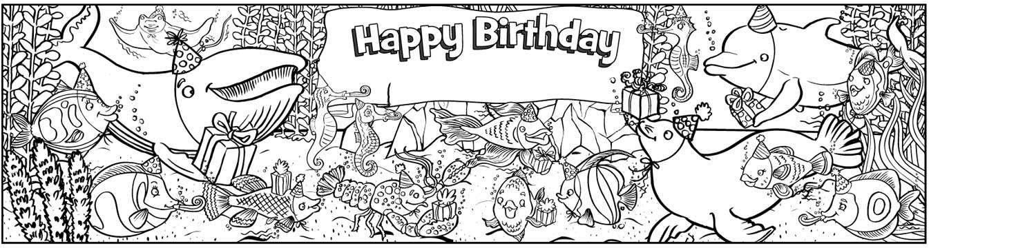 Goofy Birthday Fish with Banner - 3180